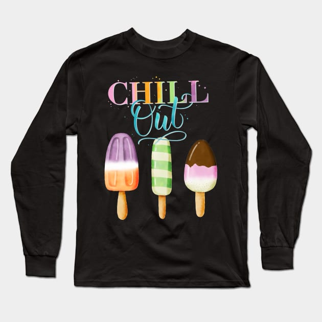 Chill out with popsicles Long Sleeve T-Shirt by CalliLetters